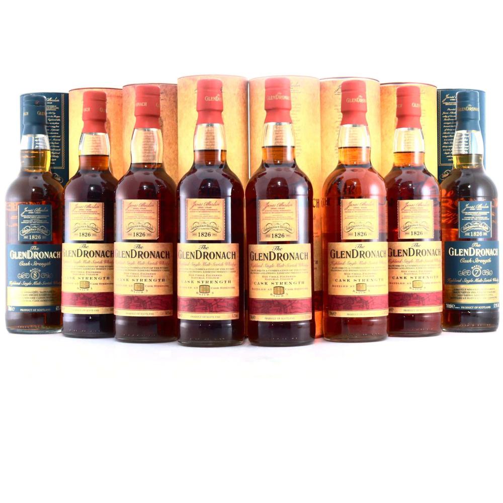 Glendronach Cask Strength Batch #1-8 8 x 70cl