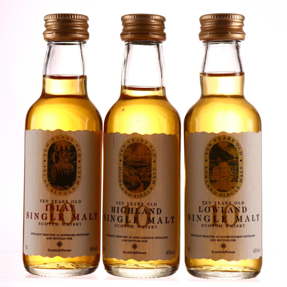 Scottish Power Miniature x 3 / Includes Bowmore