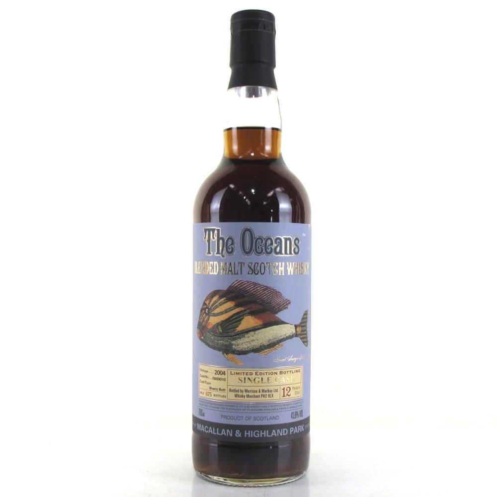 Oceans 2004 Single Cask 12 Year Old Blended Macallan & Highland Park Malt / Japanese Import