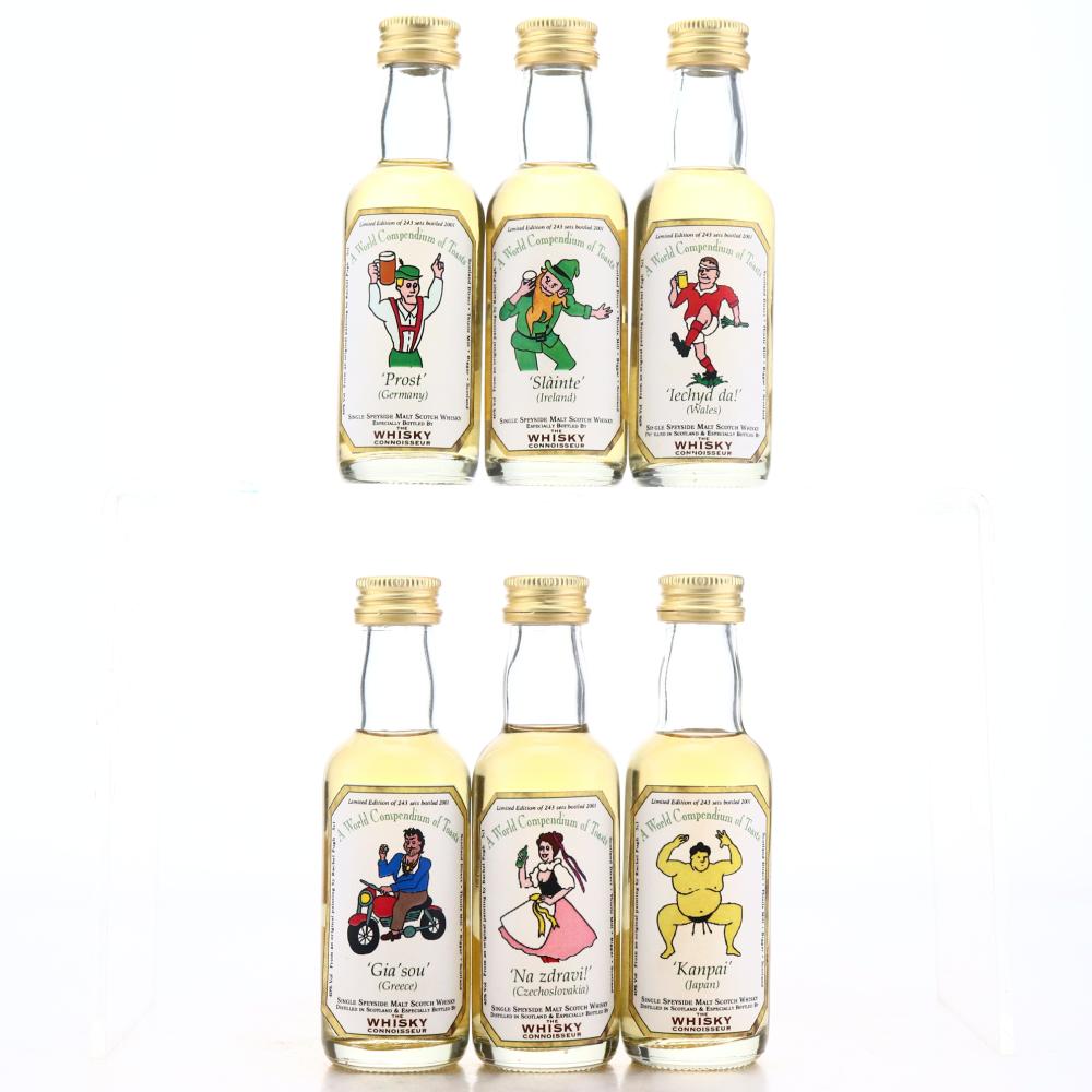 World Compendium Of Toasts Speyside Single Malt Miniatures x 6
