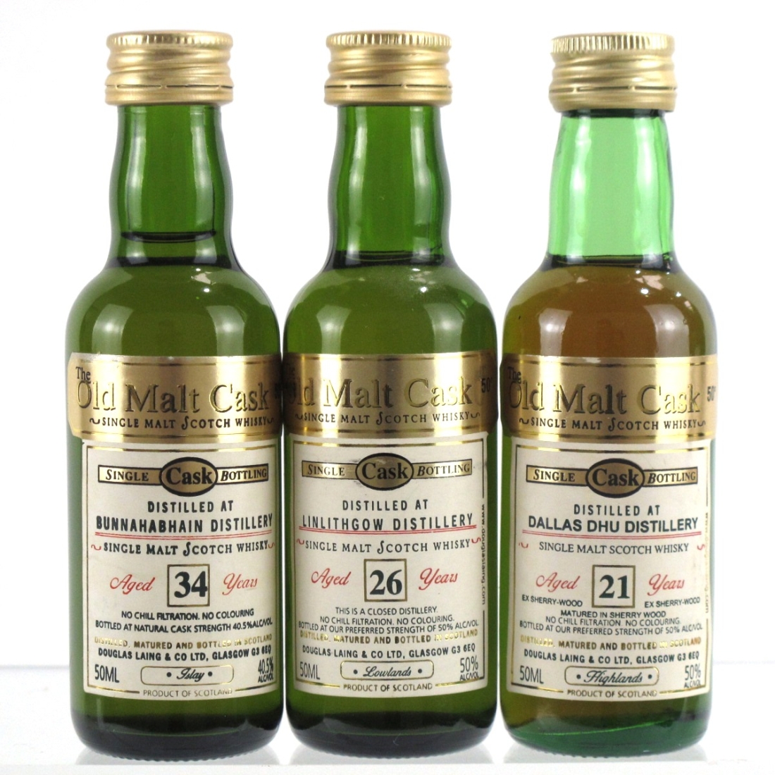 Douglas Laing Miniature Selection 3 x 5cl / includes St Magdalene 26 Year Old