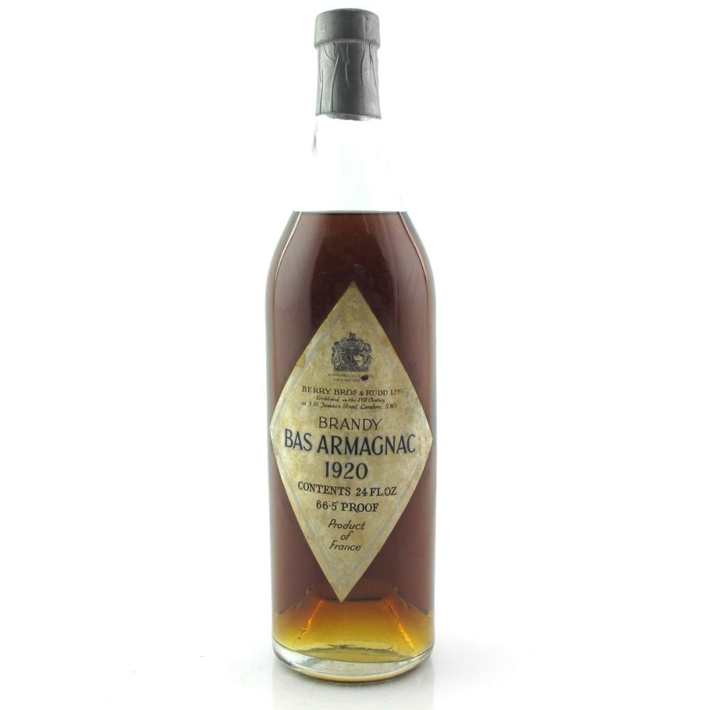 Berry Brothers and Rudd 1920 Bas Armagnac