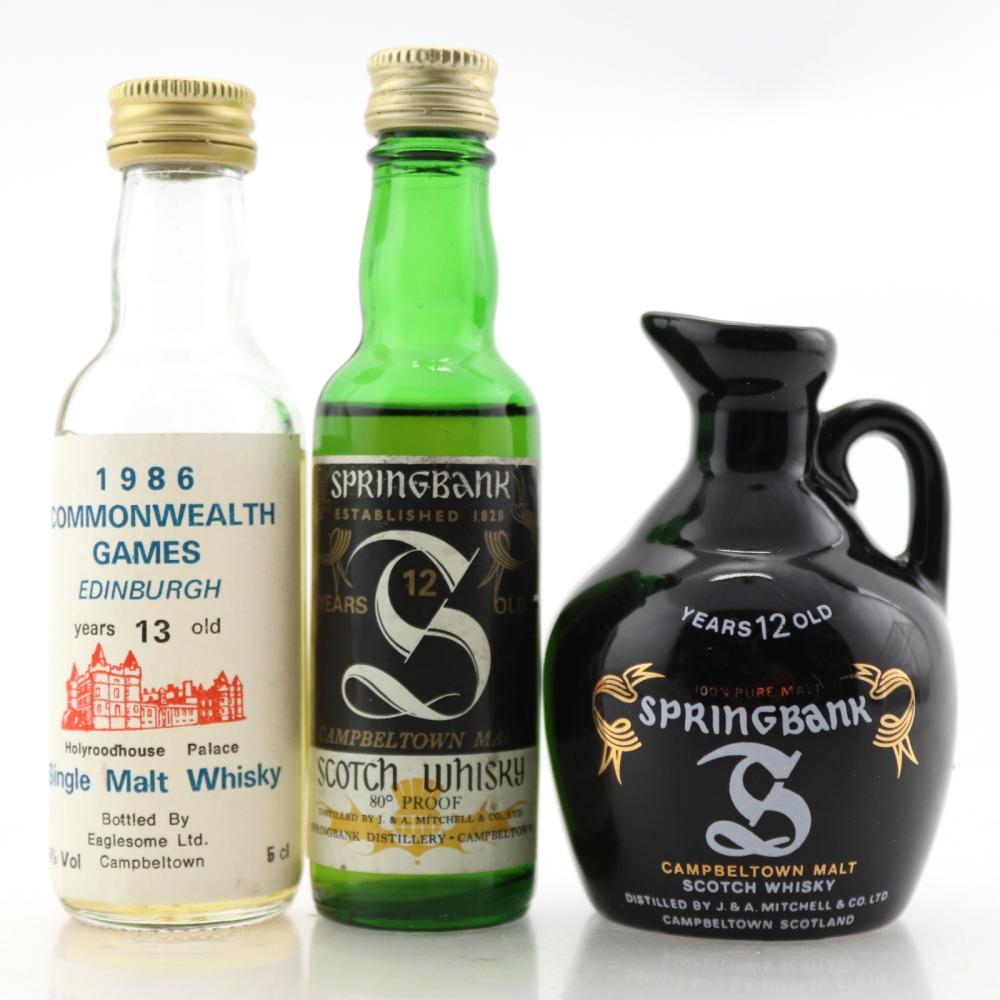 Springbank Miniature Selection 3 x 5cl / includes 1960s/70s Decanter