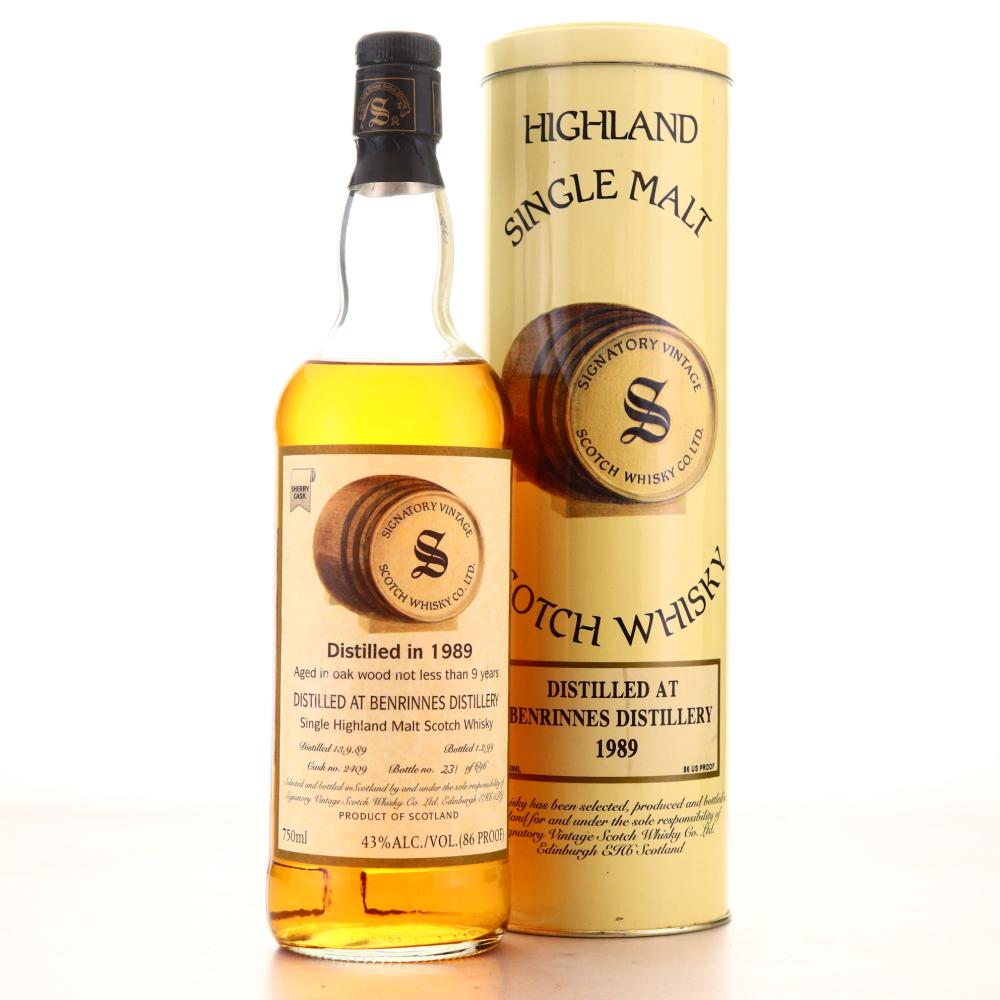 Benrinnes 1989 Signatory Vintage 9 Year Old 75cl / US Import