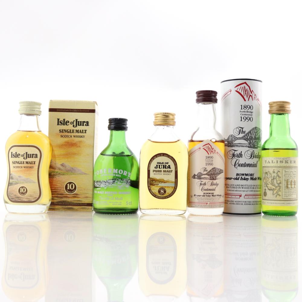Island Single Malt Miniatures 5 x 5cl / Including Bowmore Forth Bridge Centennial