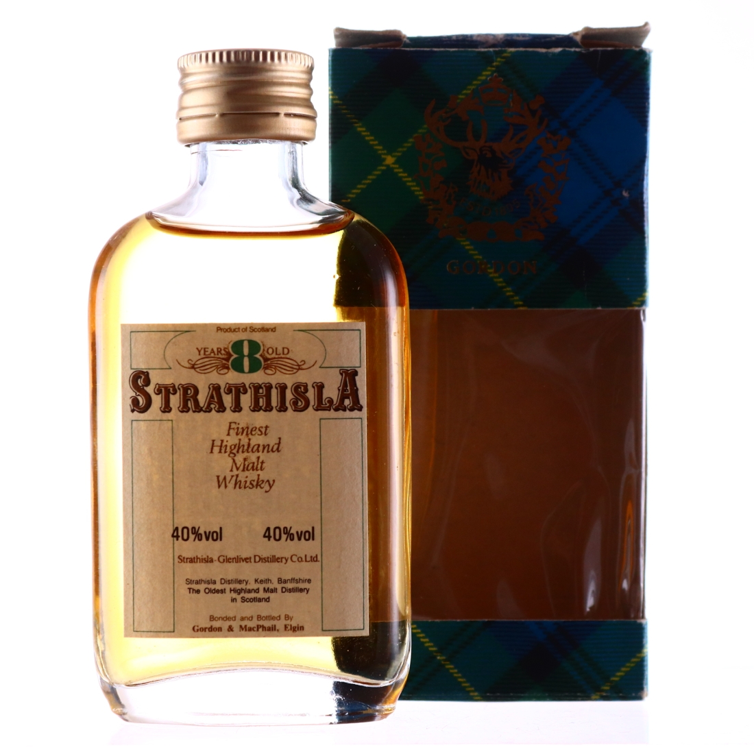 Strathisla 8 Year Old Gordon and MacPhail Miniature 1980s