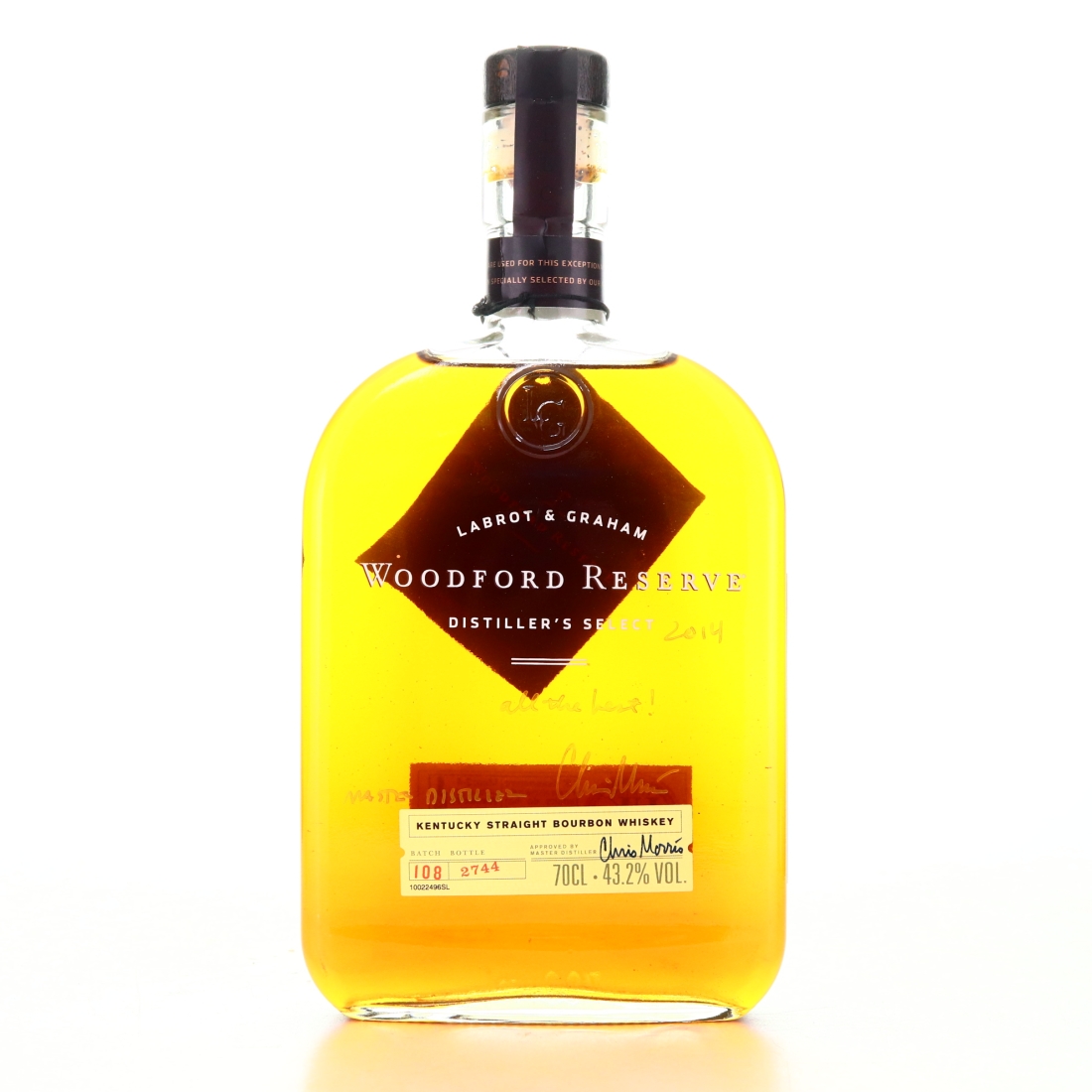 Woodford Reserve Distiller's Select Batch #108 / Signed by Master Distiller Chris Mooris