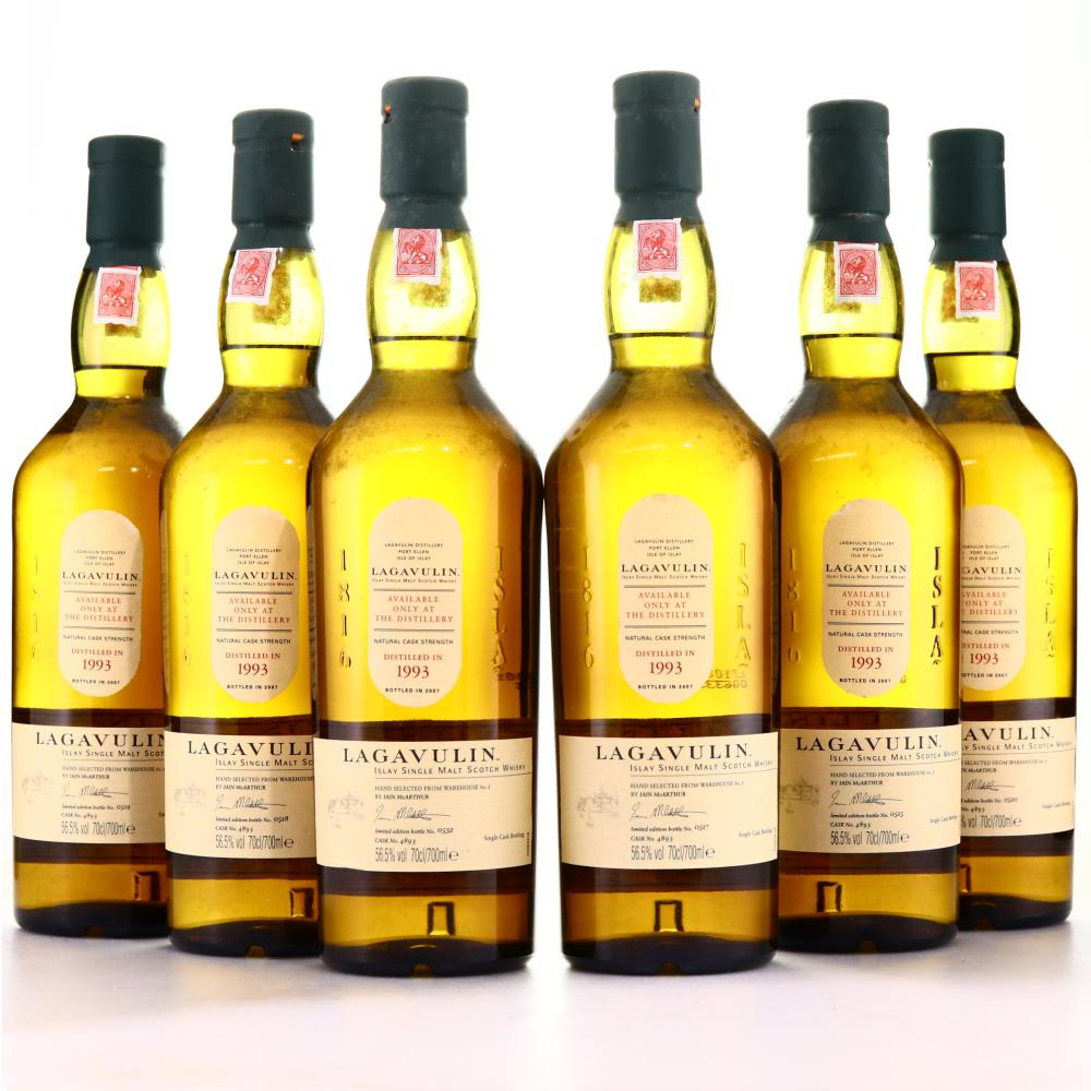 Lagavulin 1993 Single Cask 6 x 70cl / Feis Ile 2007 - Case