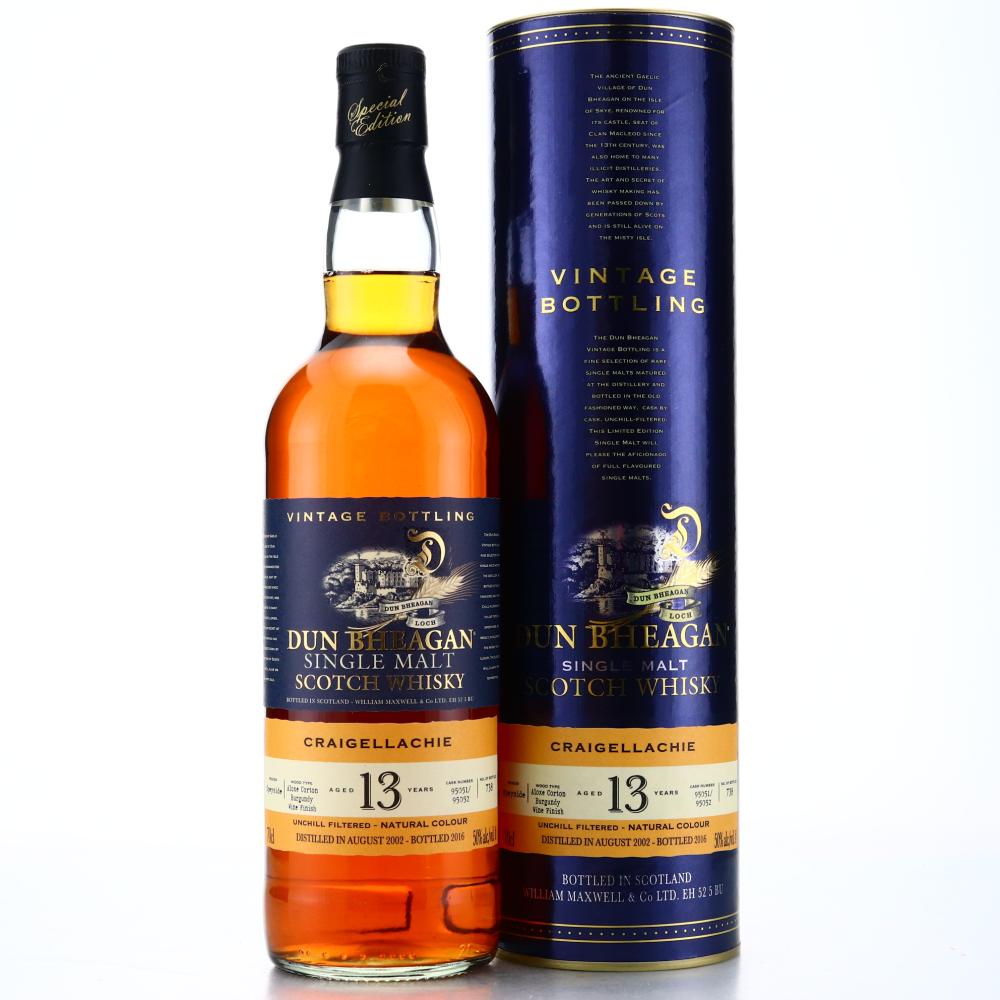 Craigellachie 2002 Dun Bheagan 13 Year Old