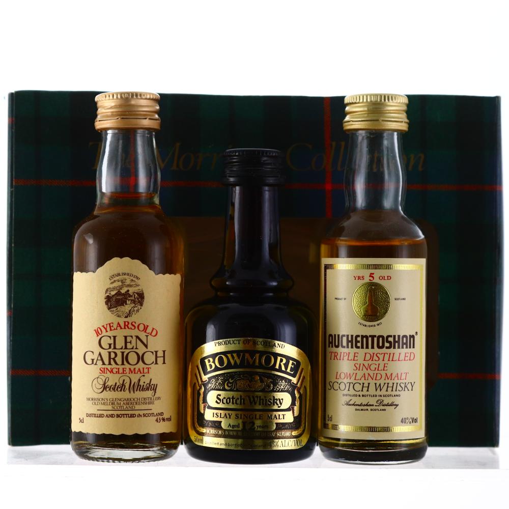 Morrison Collection Miniatures x 3 / Auchentoshan, Bowmore & Glen Garioch