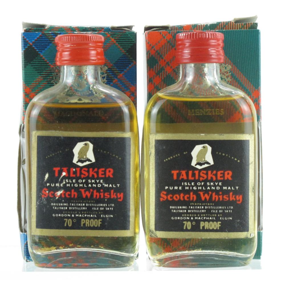 Talisker Gordon and MacPhail 1970s Miniature Selection x 2
