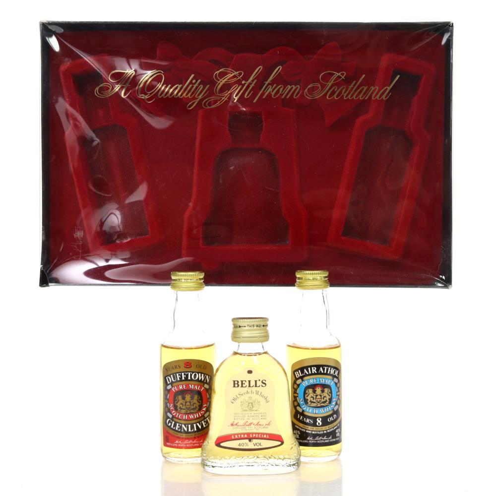 Bell's Miniature Gift Pack 1980s 3 x 5cl / Including Blair Athol and Dufftown