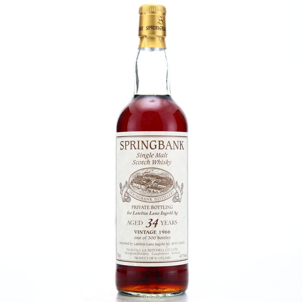 Springbank 1966 Private Cask 34 Year Old / Lateltin Lanz Ingold 100th Anniversary
