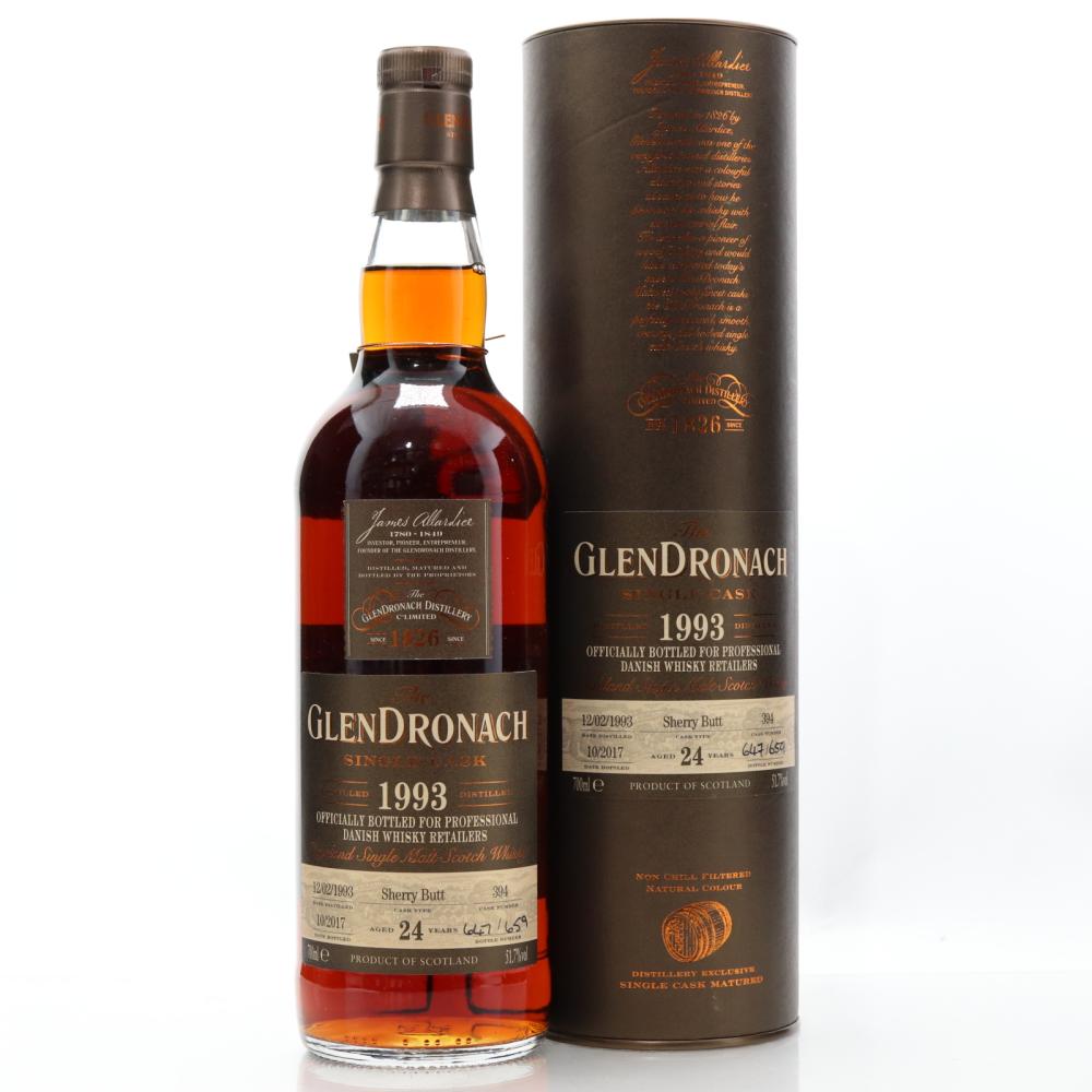 Glendronach 1993 Single Sherry Cask 24 Year Old #394 / Danish Retailers