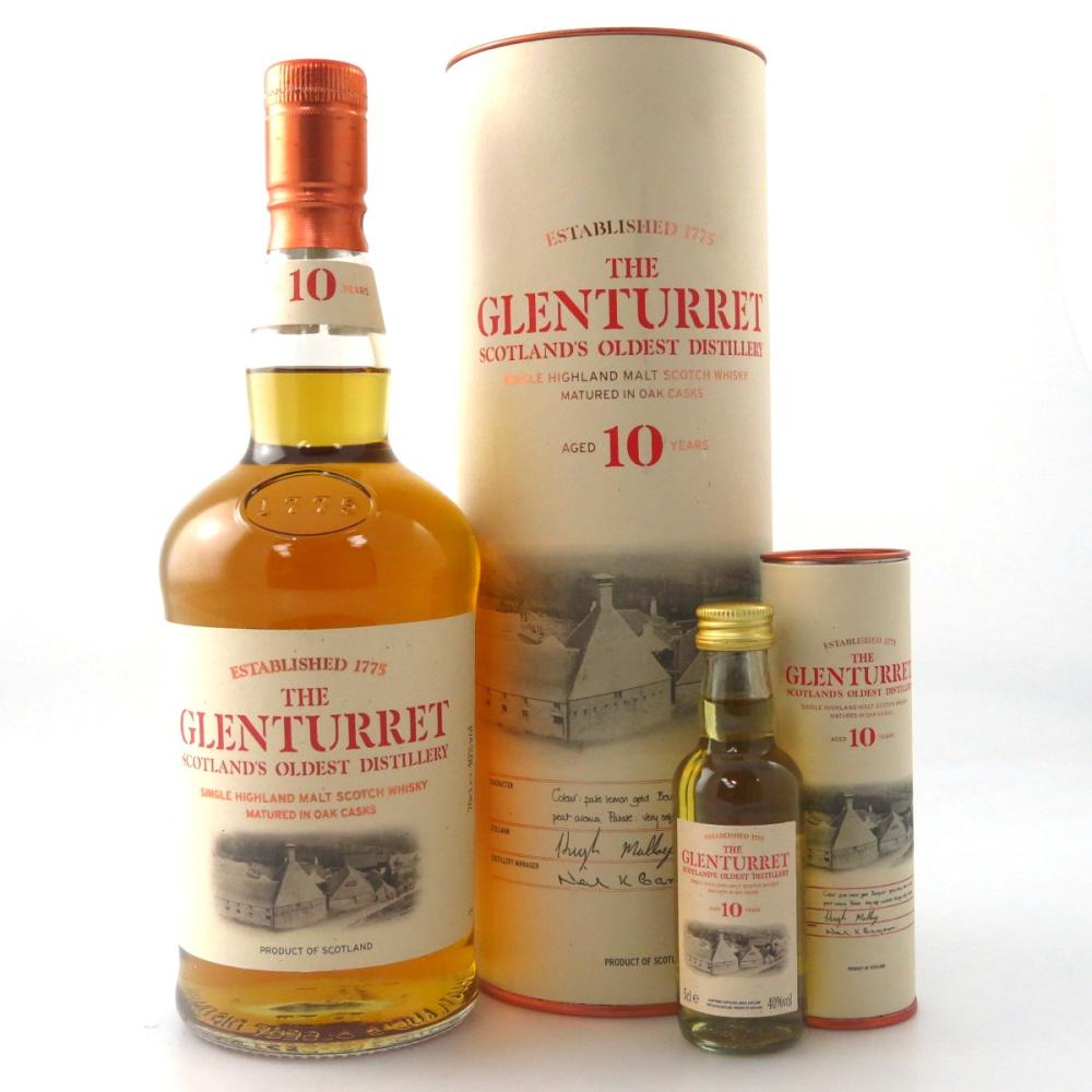 Glenturret 10 Year Old / with Miniature 5cl