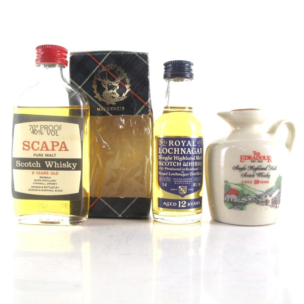 Single Malt Miniatures 3 x 5cl / Including Scapa 1970s