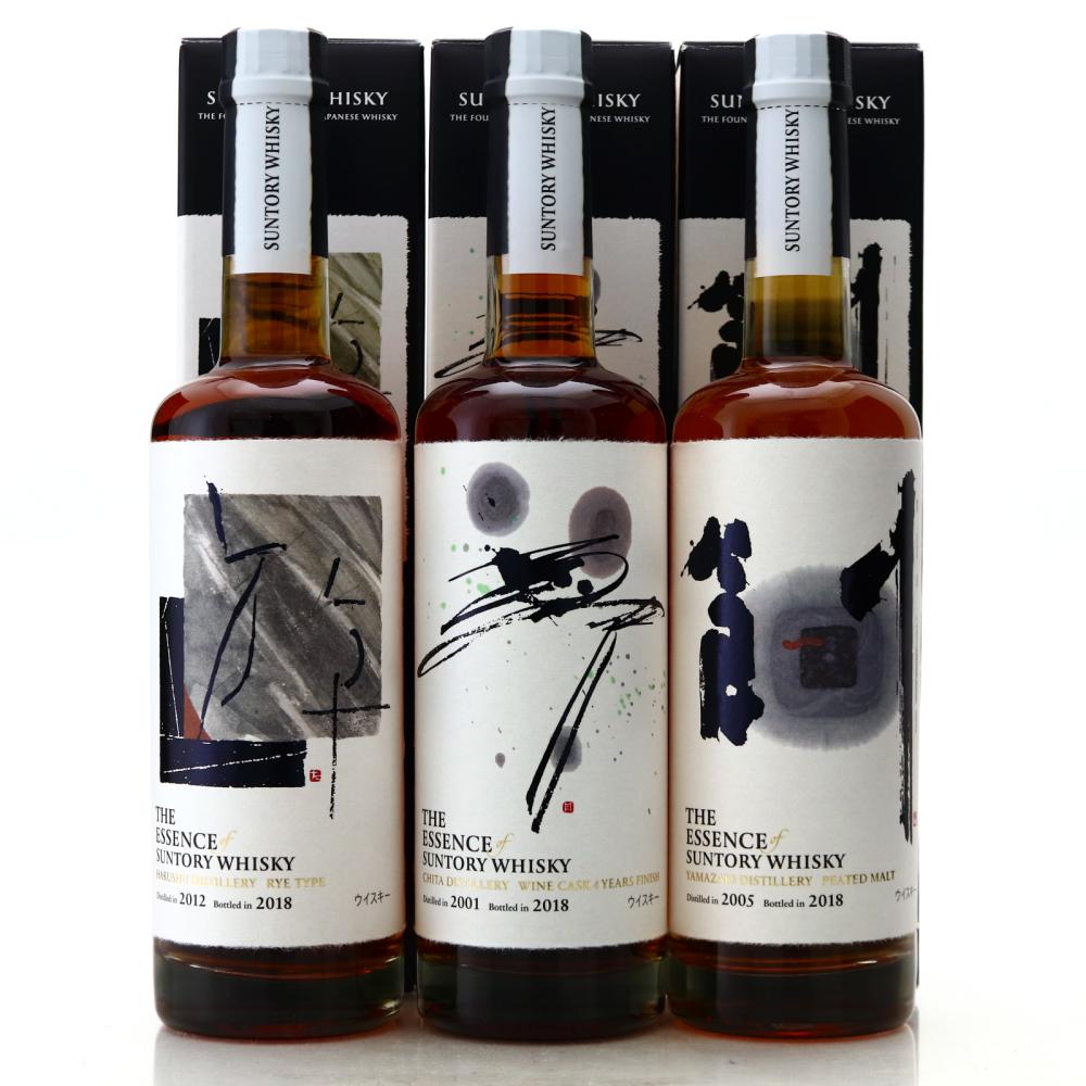 Yamazaki 2005 Peated Malt 50cl / The Essence of Suntory 3x 50cl