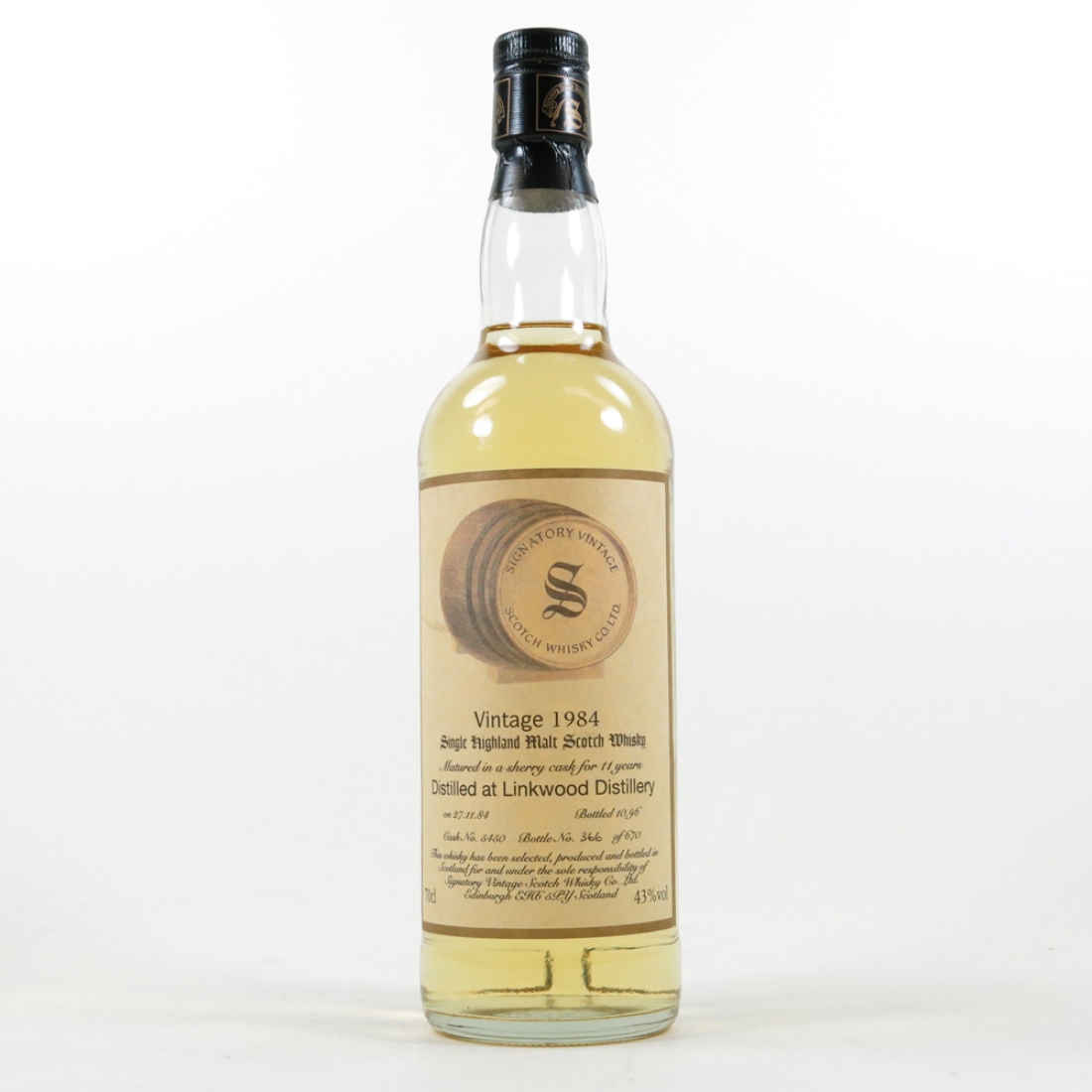 Linkwood 1984 Signatory Vintage 11 Year Old