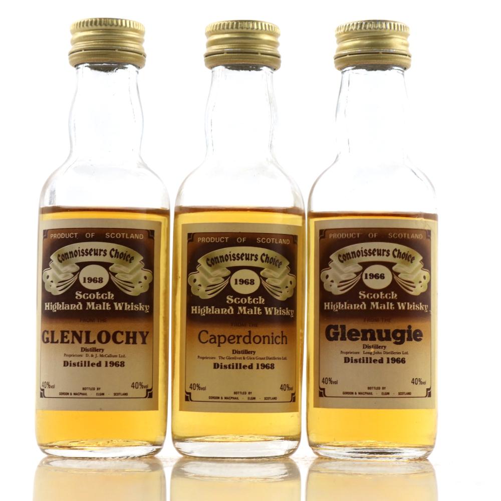 Gordon and MacPhail Closed Distillery Miniatures x 3 / includes Glenlochy 1968