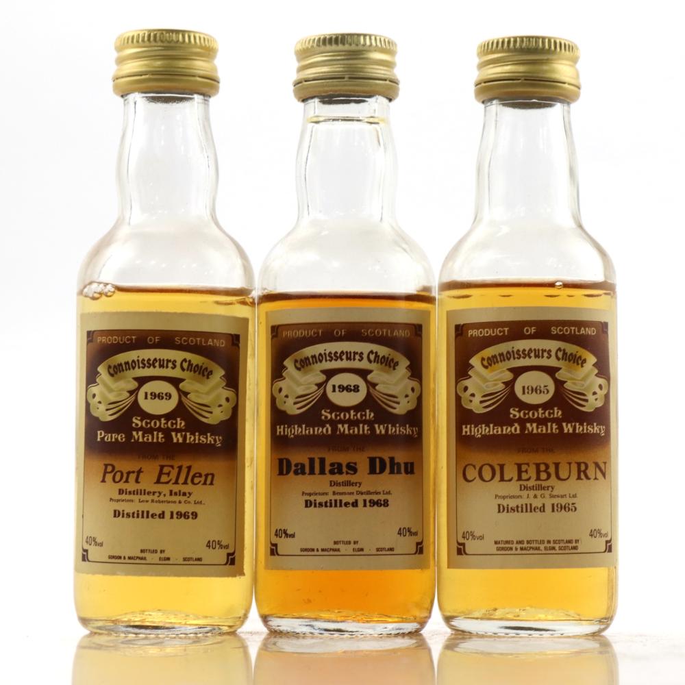 Gordon and MacPhail Closed Distillery Miniatures x 3 / includes Port Ellen 1969