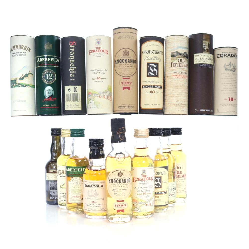 Single Malt Miniature Selection 9 x 5cl / including Springbank 10 Year Old