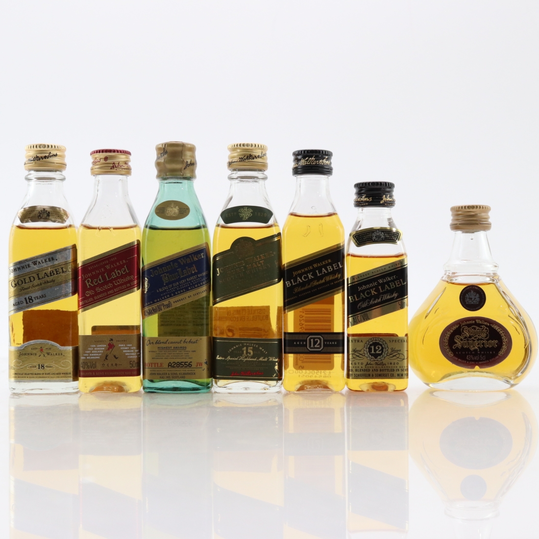 Johnnie Walker Miniatures x 7
