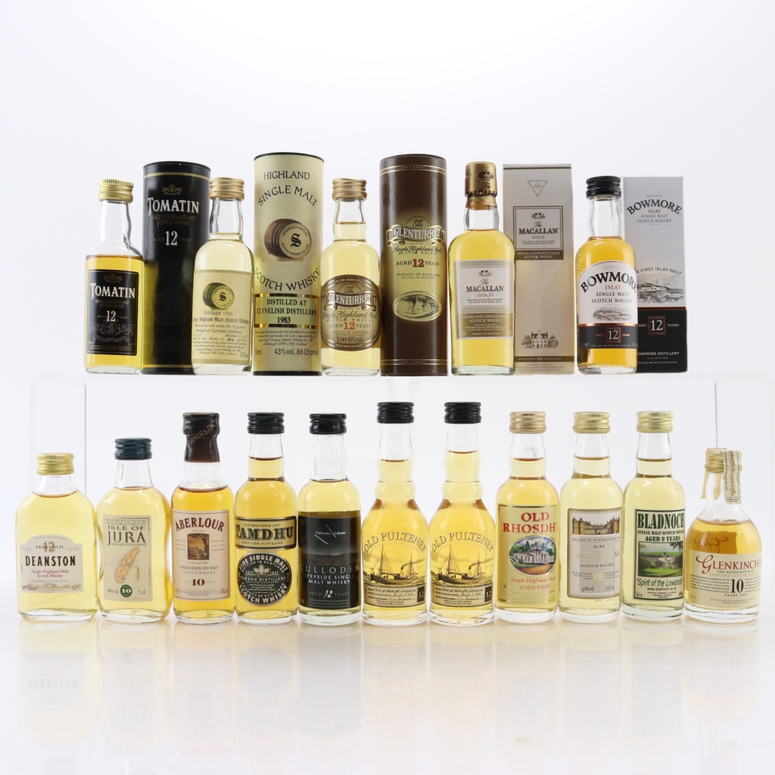 Single Malt Scotch Whisky Miniatures x 16