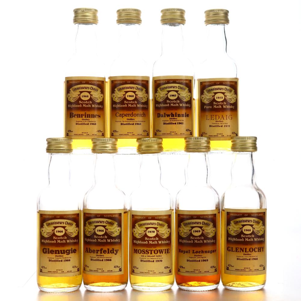 Gordon and MacPhail Miniatures x 9 / includes Caperdonich 1968