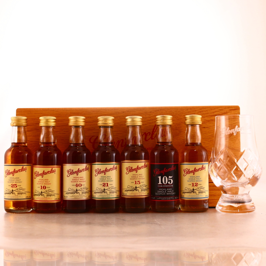 Glenfarclas Miniature Set and Snifter 7 x 5cl
