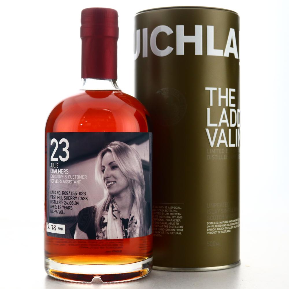 Bruichladdich 2004 Julie Chalmers Valinch 12 Year Old / First Fill Sherry Cask
