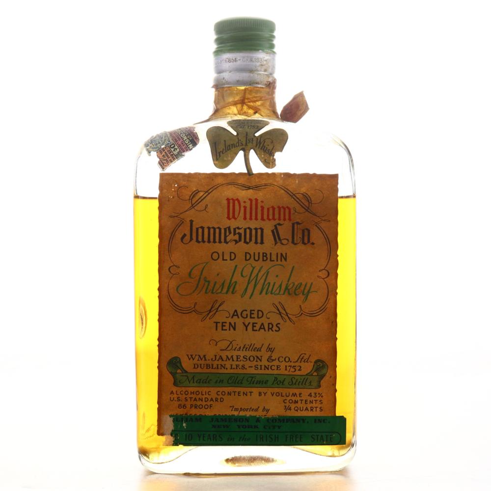 William Jameson Old Dublin Irish Whiskey 1943 / US Import