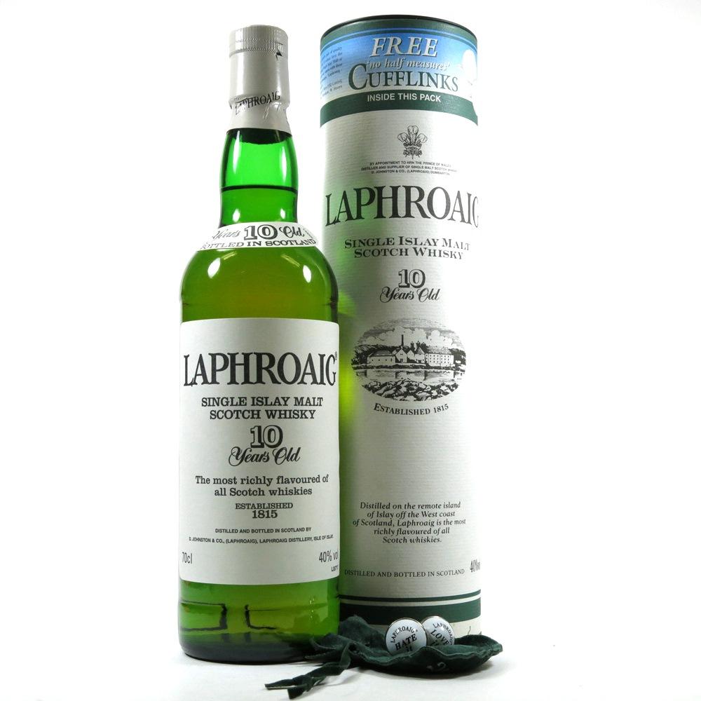 Laphroaig 10 Year Old Including Cuff Links