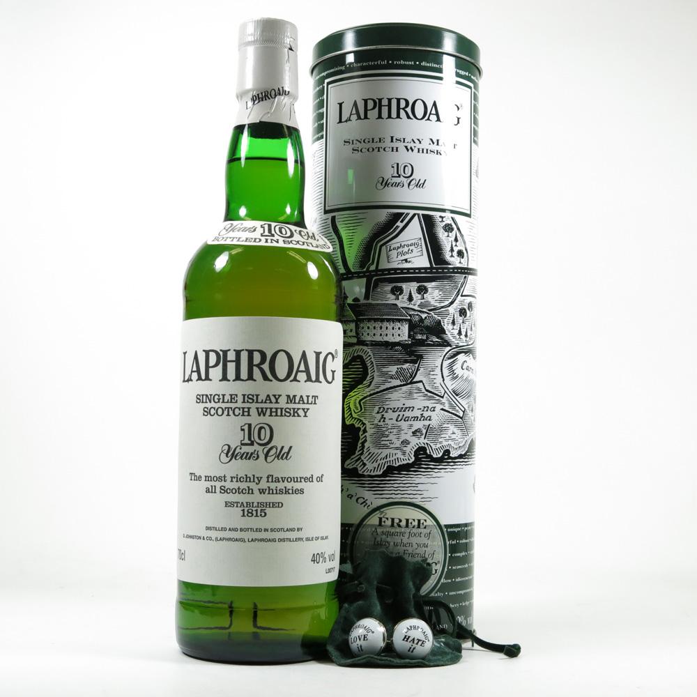 Laphroaig 10 Year Old Map Tin Includes Cufflinks