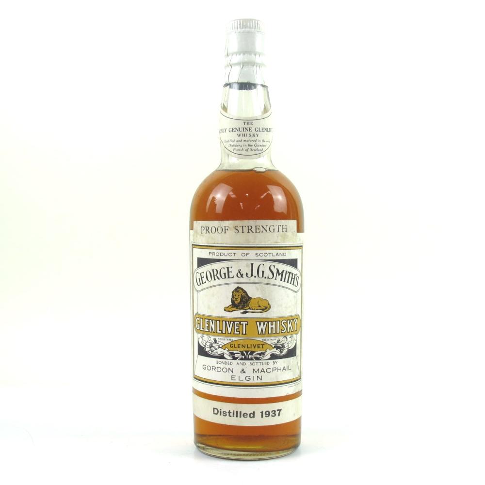 Glenlivet 1937 Gordon and MacPhail 100 Proof 1950s