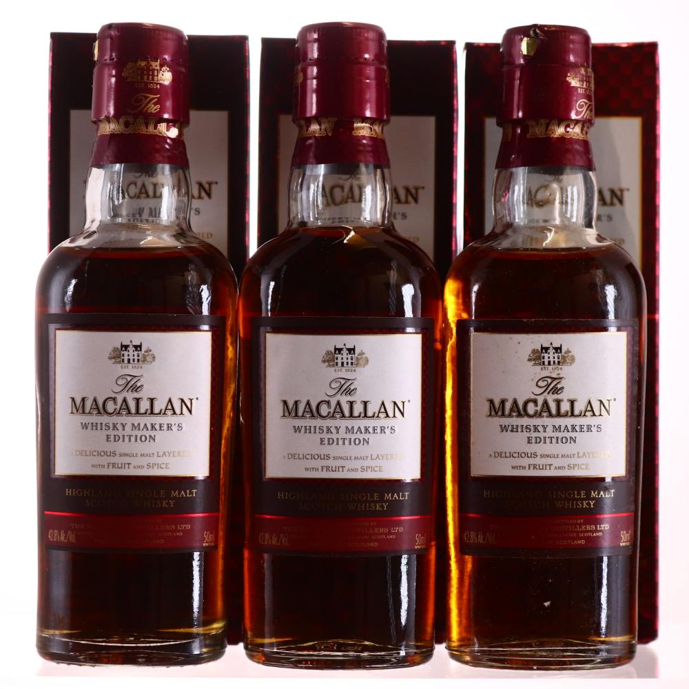 Macallan Whisky Maker's Edition Miniatures x 4