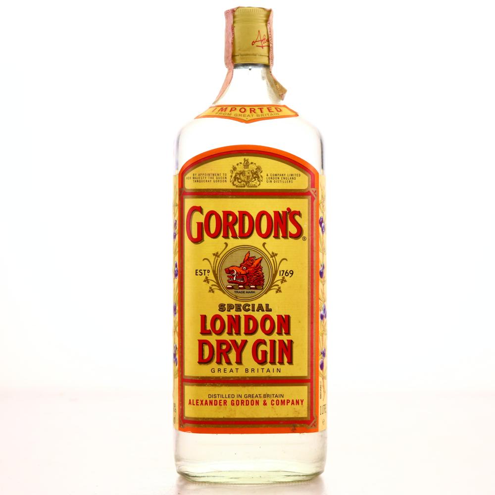 Gordon's Special Dry London Gin 1 Litre 1980s