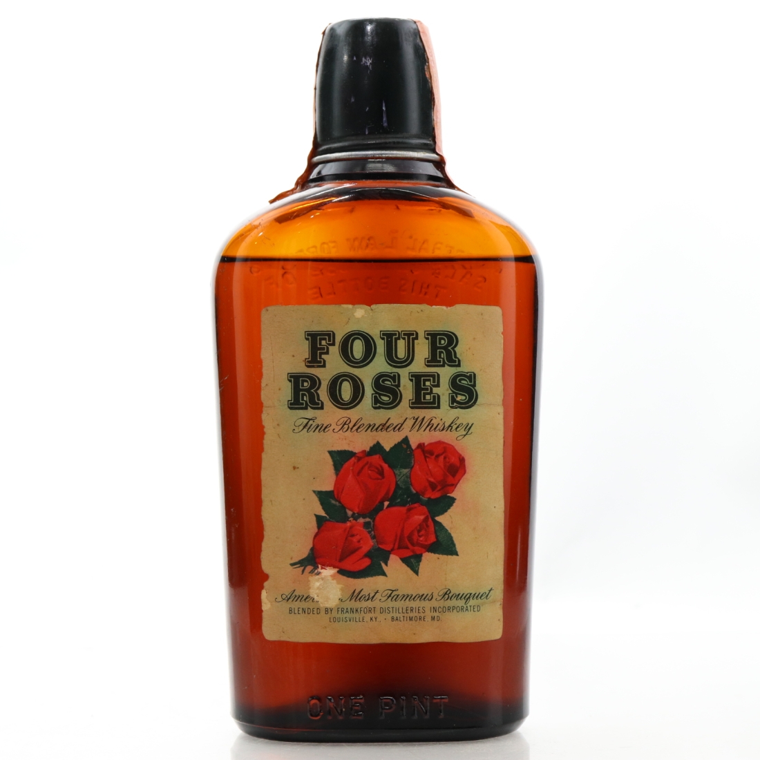 Four Roses Fine Blended Whiskey Pint 1940s