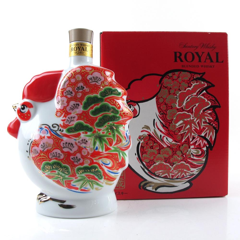 Suntory Whisky Royal Blend / Ceramic Rooster Decanter