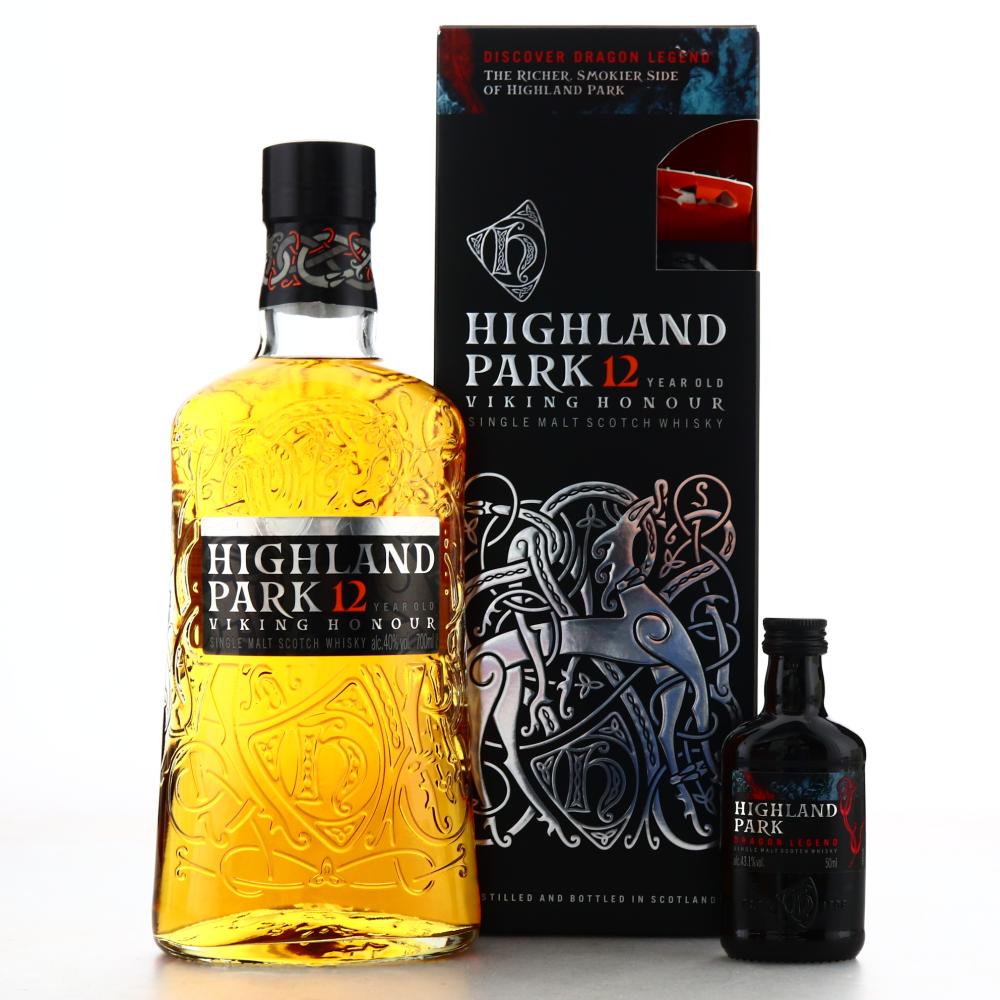 Highland Park 12 Year Old Viking Honour / with Dragon Legend Miniature 