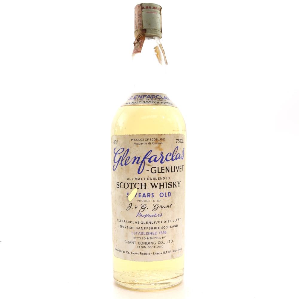 Glenfarclas 5 Year Old circa 1960s / Co. Pineroli Import