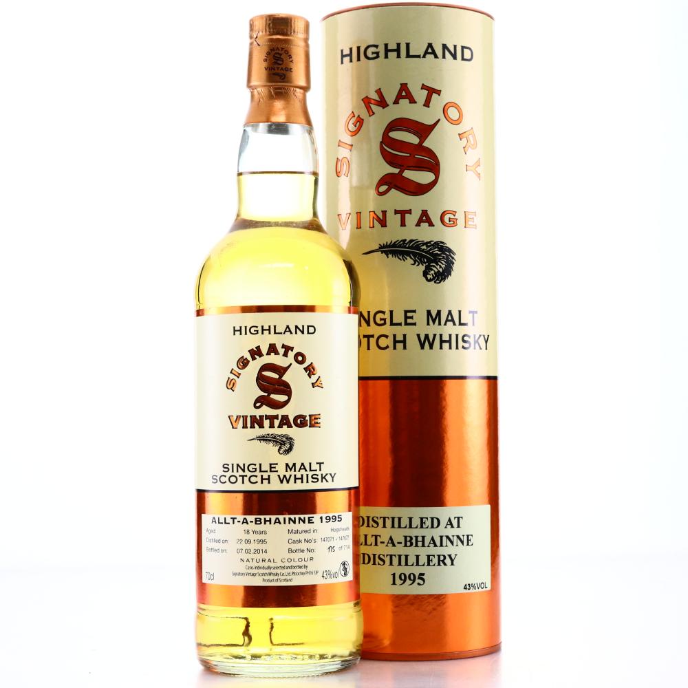 Allt-A-Bhainne 1995 Signatory Vintage 18 Year Old
