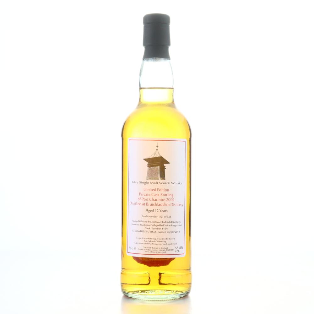Port Charlotte 2002 Whisky Broker 12 Year Old / Private Cask