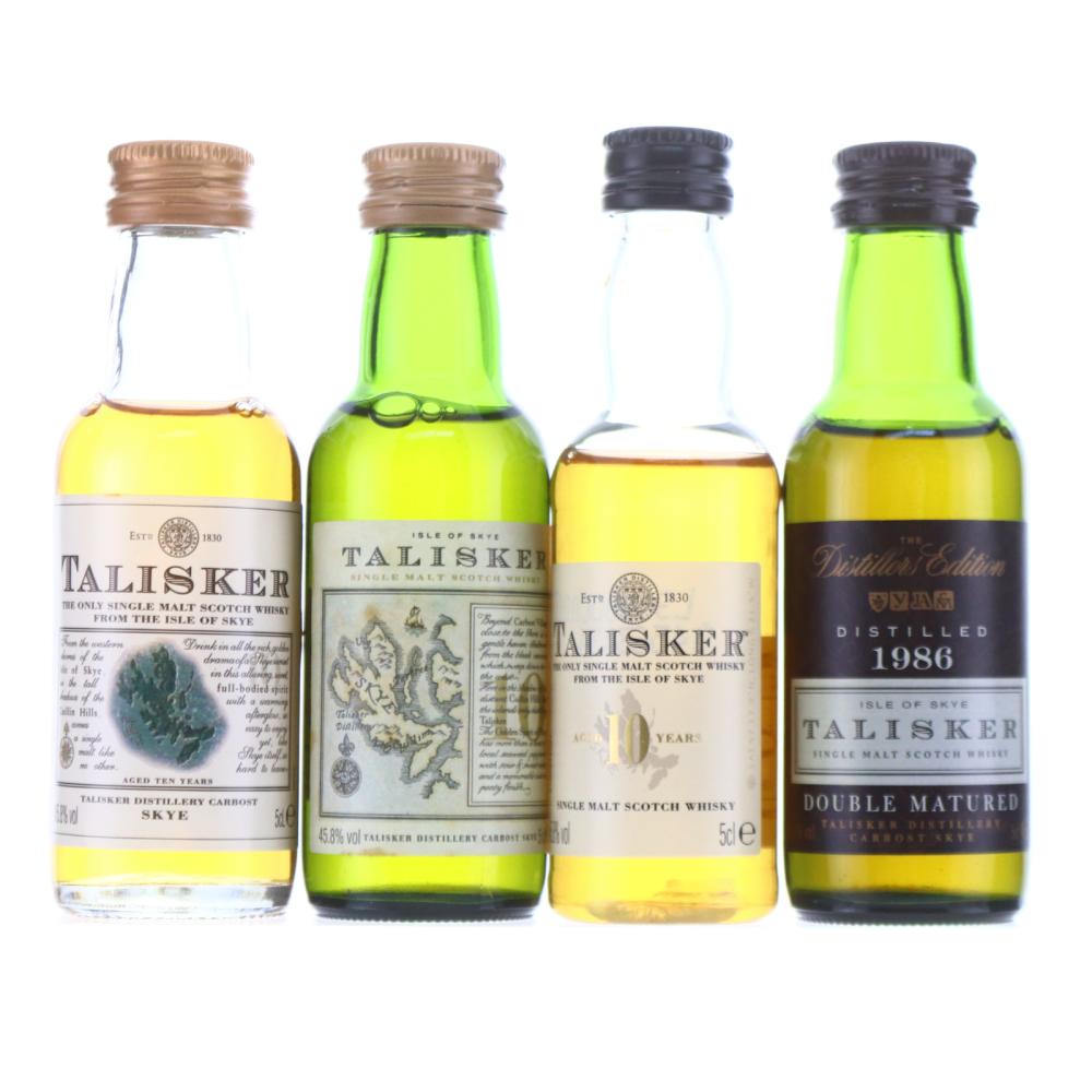 Talisker Miniatures x 4 / Includes 1986 Distiller's Edition
