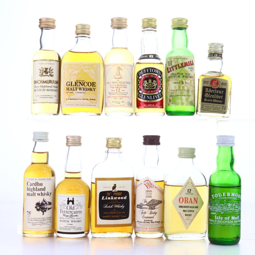Single Malt Miniatures x 13 / Includes Littlemill
