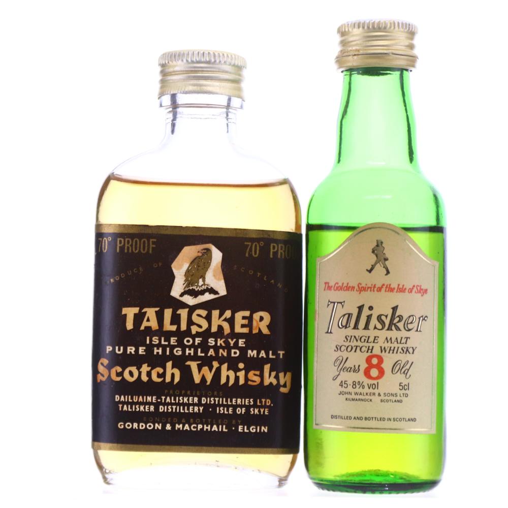 Talisker Miniatures x 2 / Includes Gordon & MacPhail 70 Proof