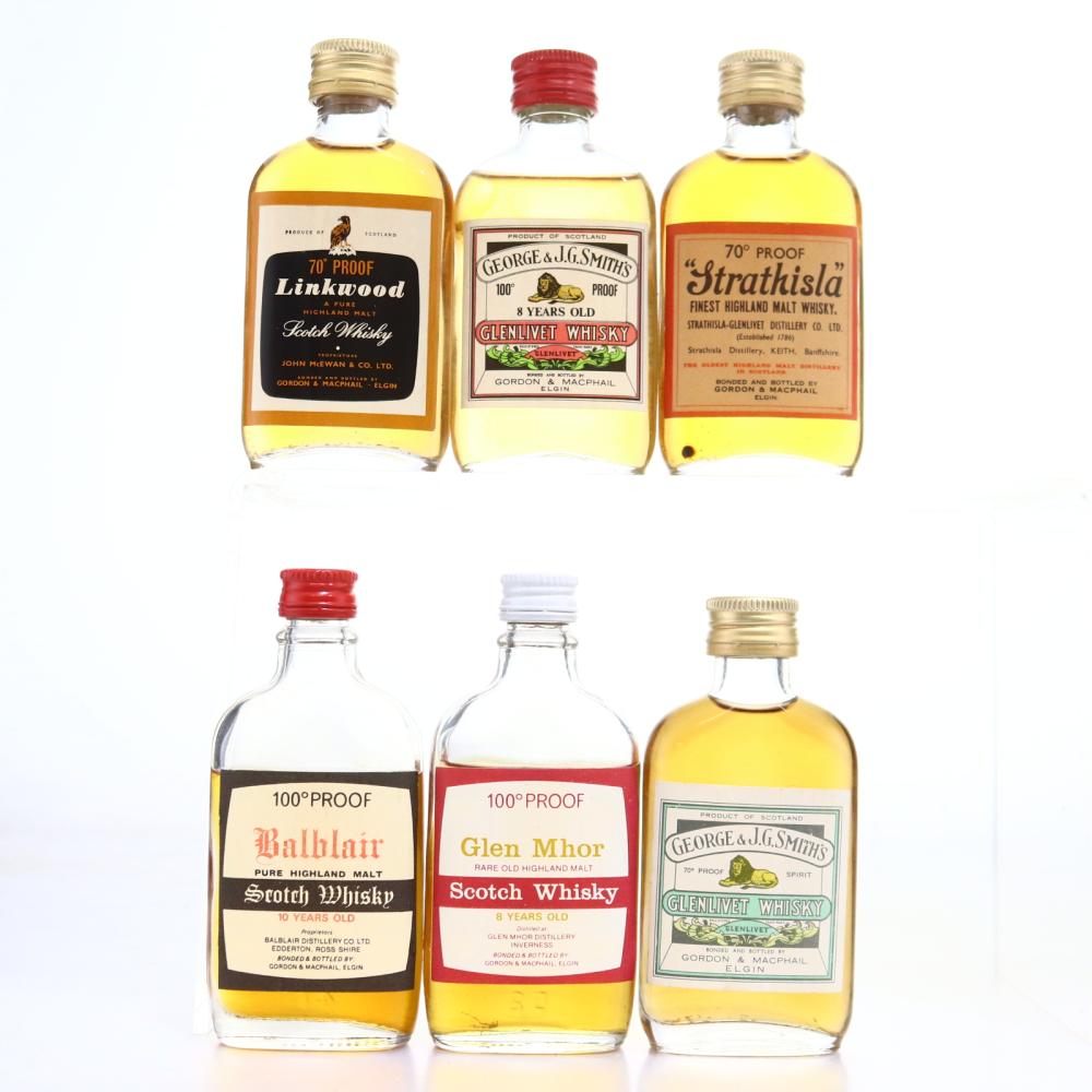 Gordon and MacPhail Miniatures 1970s x 6 / Includes Glen Mhor