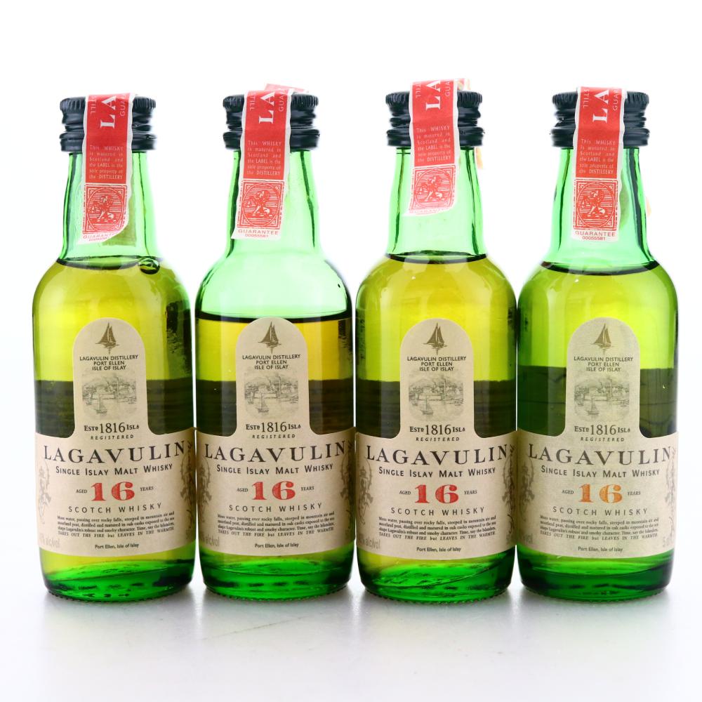 Lagavulin 16 Year Old Miniature x 4