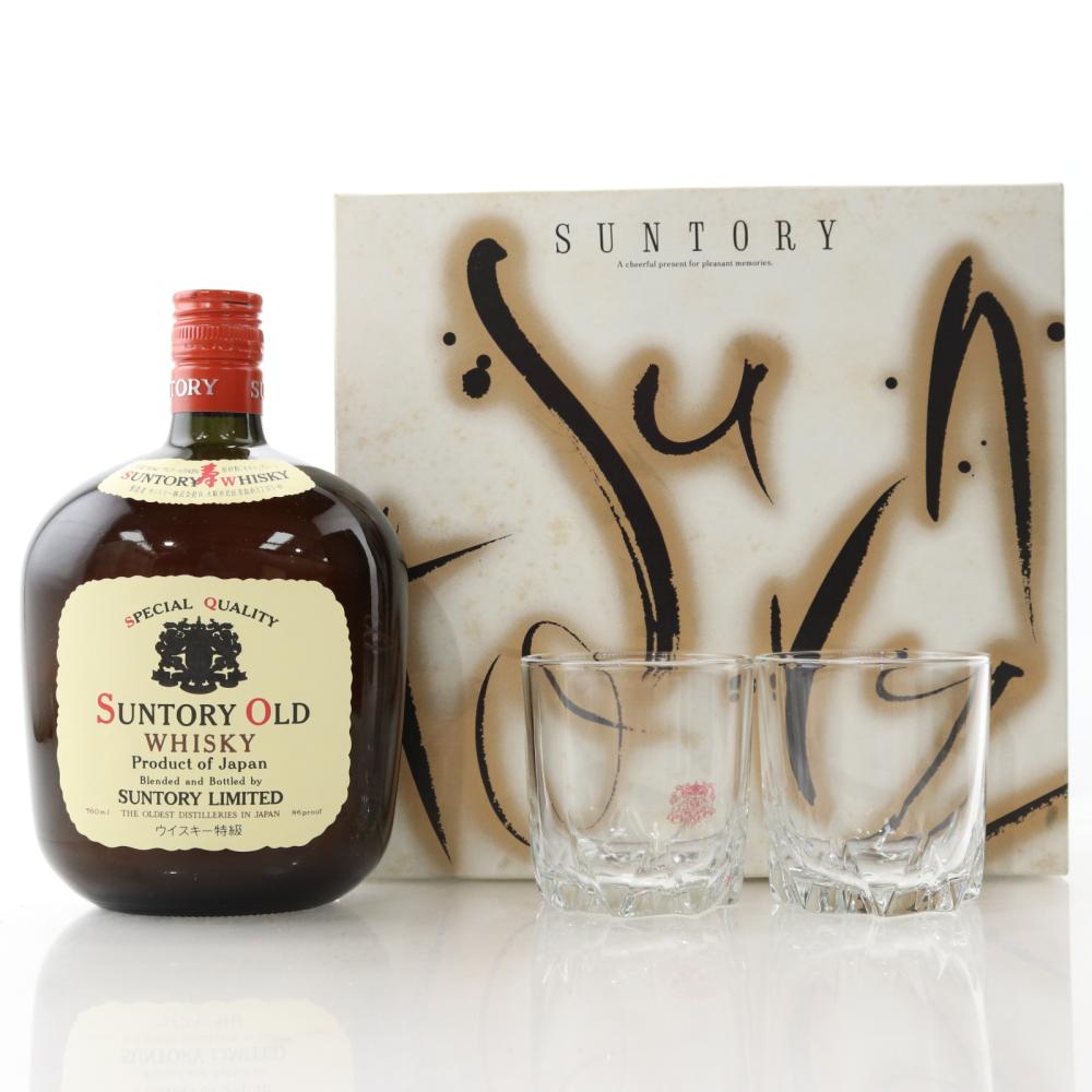 Suntory Old Whisky 76cl / with 2 x Glasses