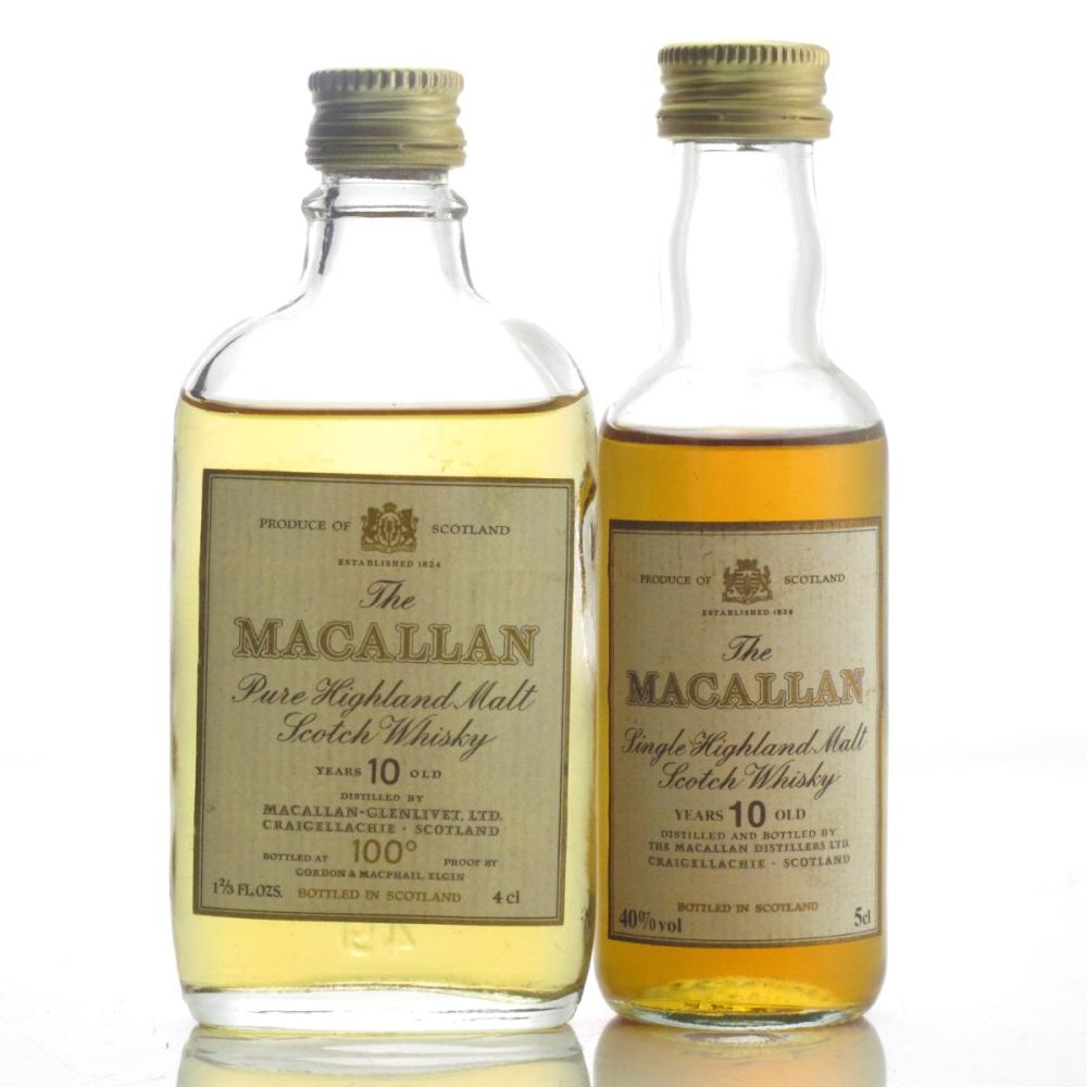 Macallan Miniature Selection x 2 / including 10 Year Old 100 Proof