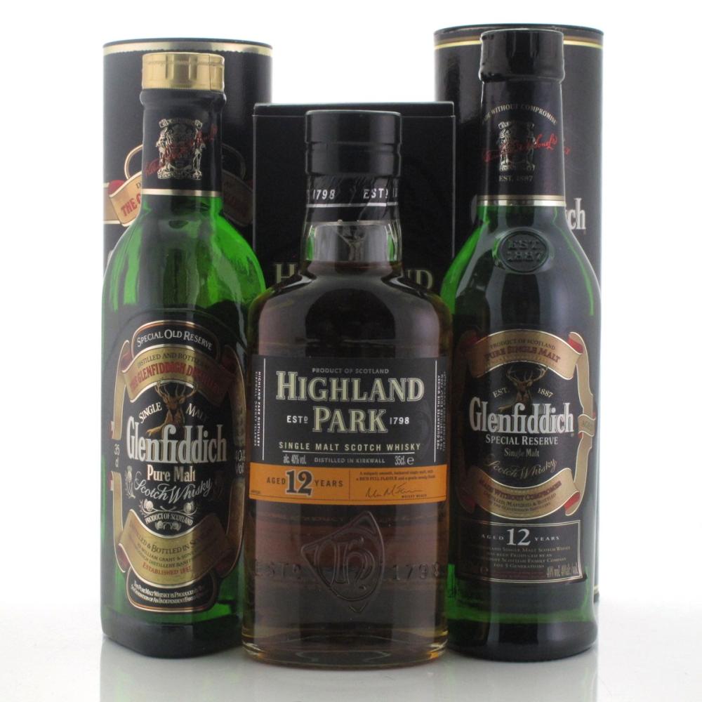 Highland Park & Glenfiddich Selection 3 x 35cl